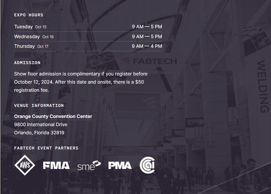 FABTECH Announces New Event Dates and Locations for 2024, 2025, and 2026